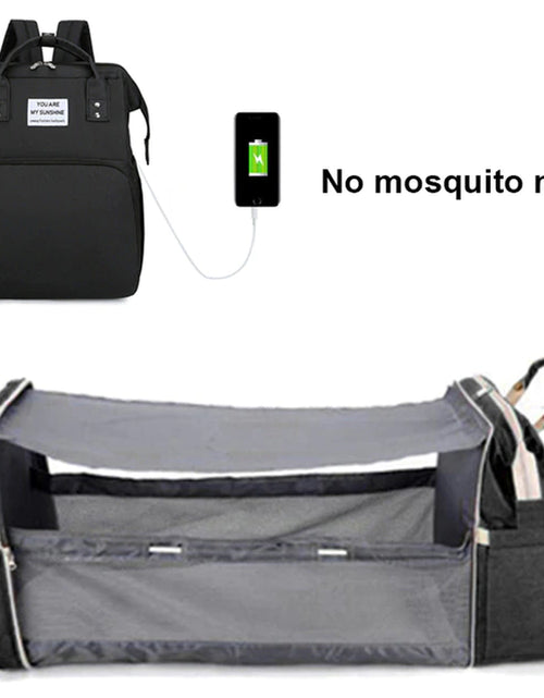 Load image into Gallery viewer, Folding Mommy Bag Lightweight Portable Folding Crib Bed Large-Capacity Baby Backpack Female Mommy Outting Bag Mummy Bag
